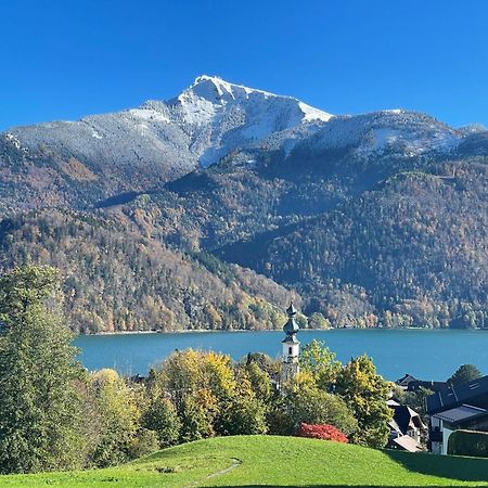 Ferienwohnung Schossleitner - Der Wohlfuehl-Ansitz Am Wolfgangsee Mit Weitblick ザンクト・ギルゲン エクステリア 写真